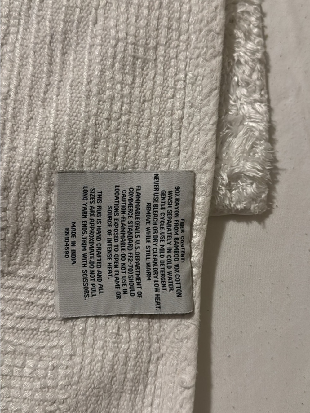 Plush White Bath Rug - Picture 2 of 4